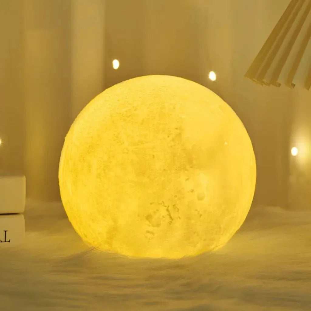 Hot Selling Moon Light Romantic Atmosphere Room Decoration Warm Soft Light Accompany Night Lamp Birthday Gift Button Cell