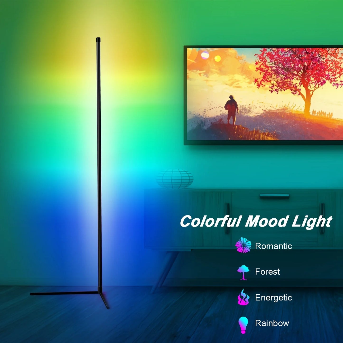 Floor Lamp with Music Sync Modern 155CM RGB Dream Color